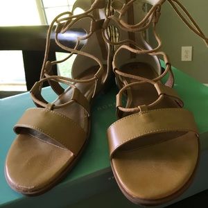 Born in California Tan Lace-Up Sandals